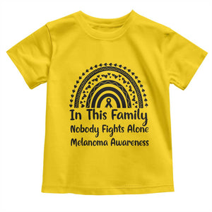 In This Family Nobody Fights Alone Toddler T Shirt Melanoma Warrior Support TS12 Daisy Print Your Wear