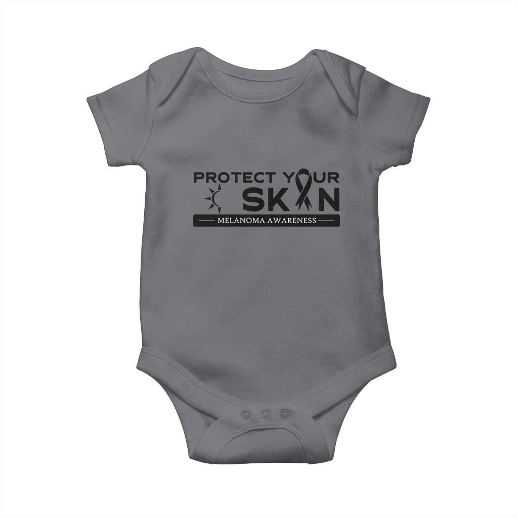 Melanoma Prevention Awareness Baby Onesie Protect Your Skin TS12 Charcoal Print Your Wear