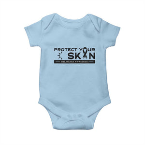 Melanoma Prevention Awareness Baby Onesie Protect Your Skin TS12 Light Blue Print Your Wear