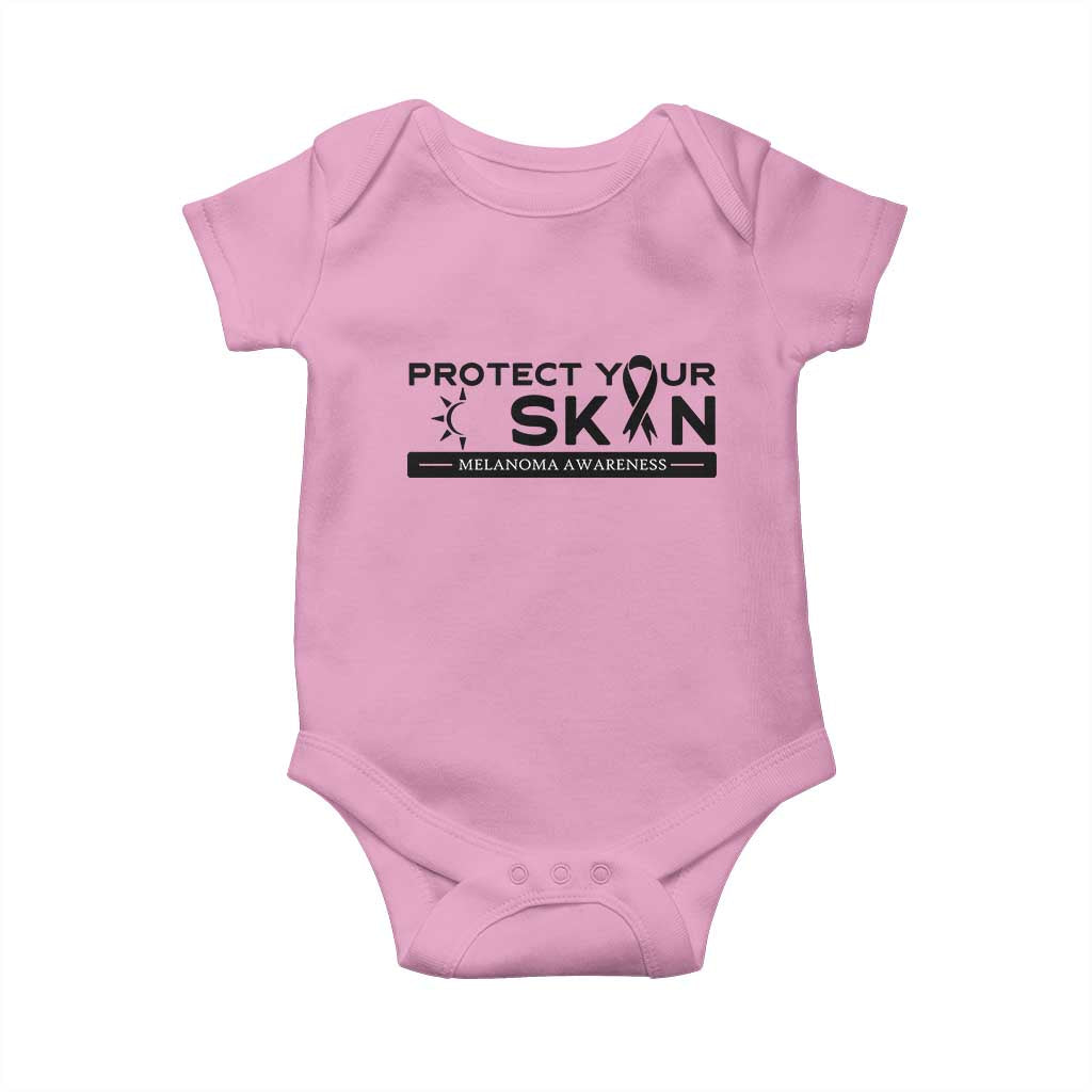 Melanoma Prevention Awareness Baby Onesie Protect Your Skin TS12 Light Pink Print Your Wear