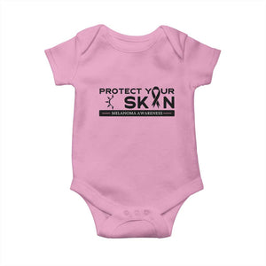 Melanoma Prevention Awareness Baby Onesie Protect Your Skin TS12 Light Pink Print Your Wear