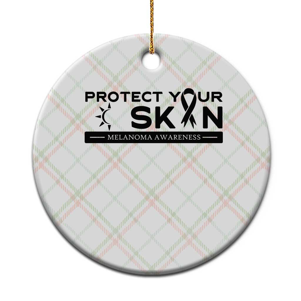 Melanoma Prevention Awareness Ceramic Ornament Protect Your Skin TS12 1pc Christmas Plaid Print Your Wear