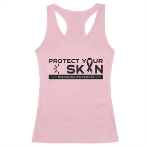 Melanoma Prevention Awareness Racerback Tank Top Protect Your Skin TS12 Light Pink Print Your Wear