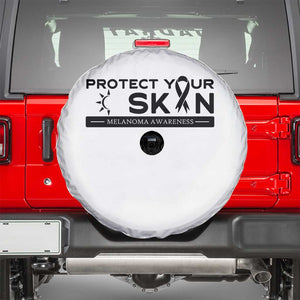 Melanoma Prevention Awareness Spare Tire Cover Protect Your Skin TS12 White Print Your Wear