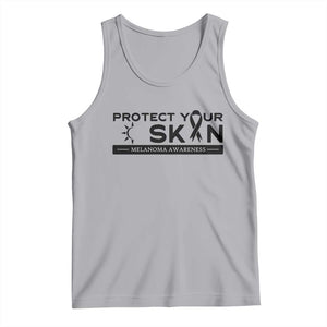 Melanoma Prevention Awareness Tank Top Protect Your Skin TS12 Athletic Heather Print Your Wear