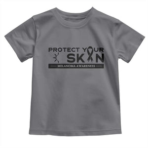 Melanoma Prevention Awareness Toddler T Shirt Protect Your Skin TS12 Charcoal Print Your Wear