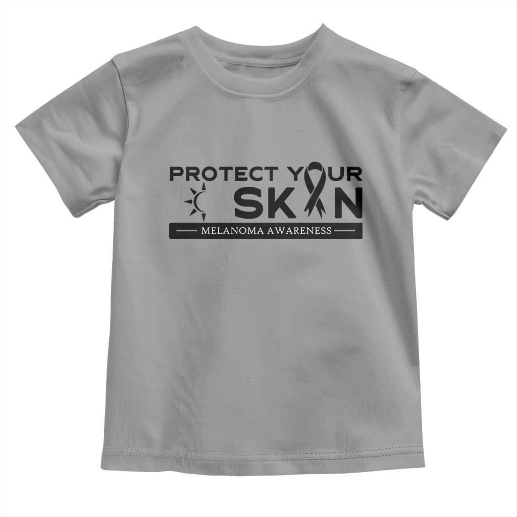 Melanoma Prevention Awareness Toddler T Shirt Protect Your Skin TS12 Sport Gray Print Your Wear