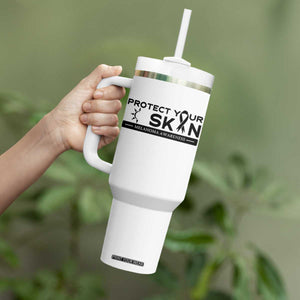 Melanoma Prevention Awareness Tumbler With Handle Protect Your Skin TS12 Print Your Wear