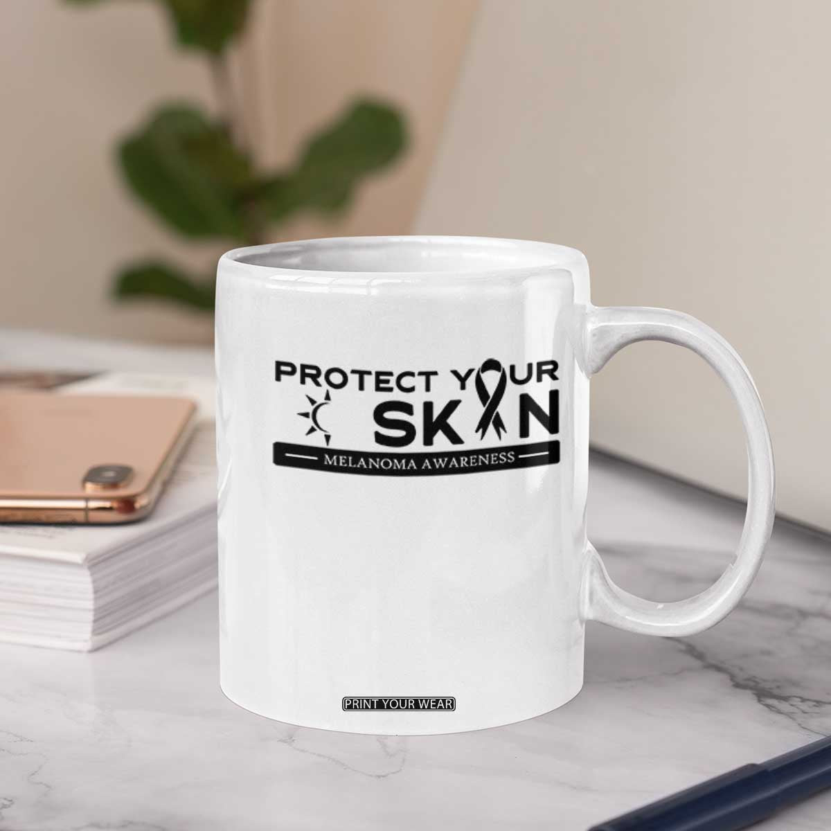 Melanoma Prevention Awareness Coffee Mug Protect Your Skin TS12 Print Your Wear