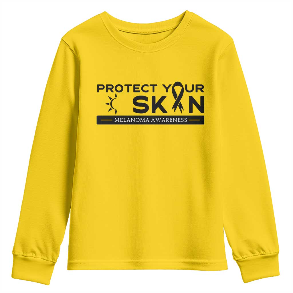 Melanoma Prevention Awareness Youth Sweatshirt Protect Your Skin TS12 Daisy Print Your Wear