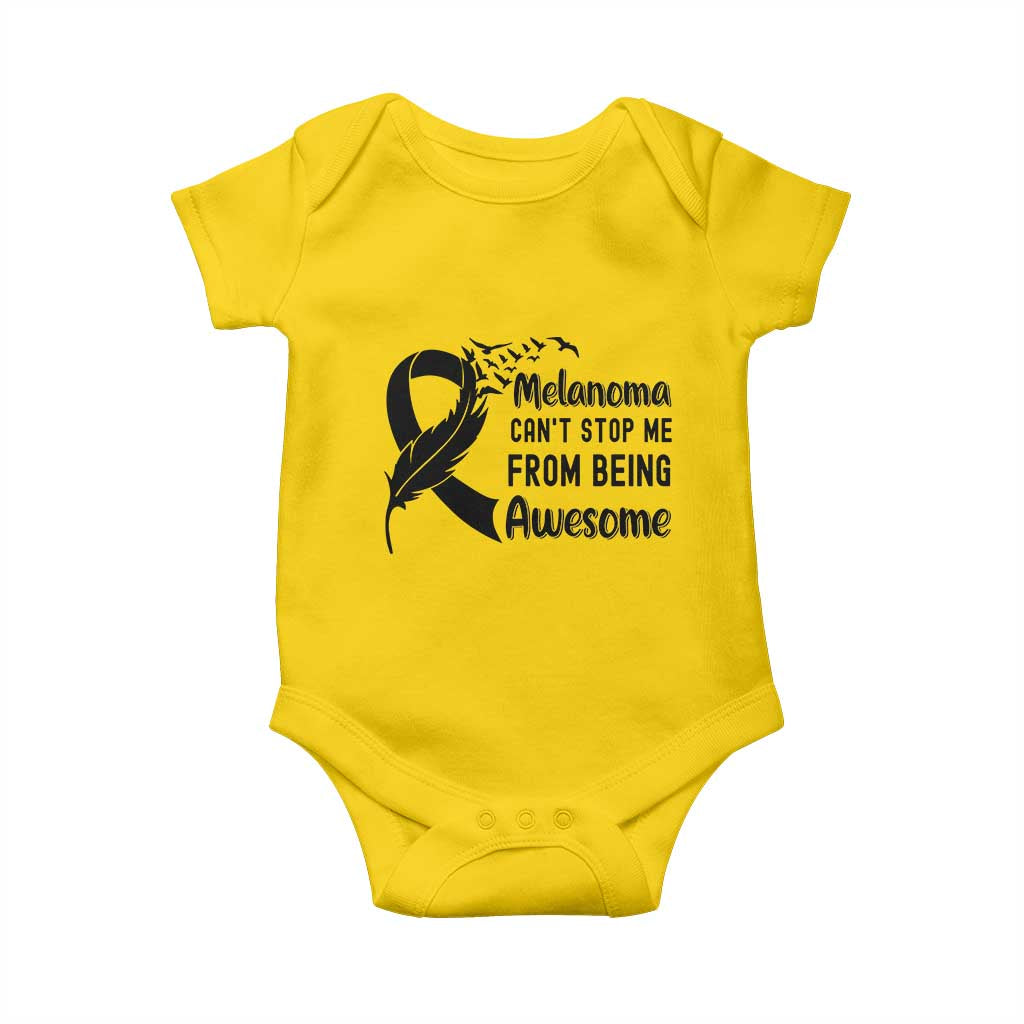 Melanoma Cant Stop Me From Being Awesome Baby Onesie Support Squad Gift TS12 Daisy Print Your Wear