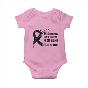 Melanoma Cant Stop Me From Being Awesome Baby Onesie Support Squad Gift TS12 Light Pink Print Your Wear