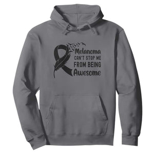 Melanoma Cant Stop Me From Being Awesome Hoodie Support Squad Gift TS12 Charcoal Print Your Wear