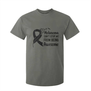 Melanoma Cant Stop Me From Being Awesome T Shirt For Kid Support Squad Gift TS12 Military Green Print Your Wear