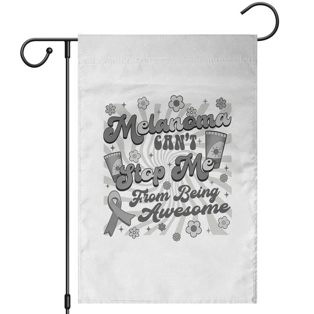 Melanoma Awareness Support Squad Garden Flag Melanoma Can't Stop Me TS12 White Print Your Wear