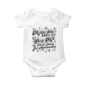 Melanoma Awareness Support Squad Baby Onesie Melanoma Can't Stop Me TS12 White Print Your Wear