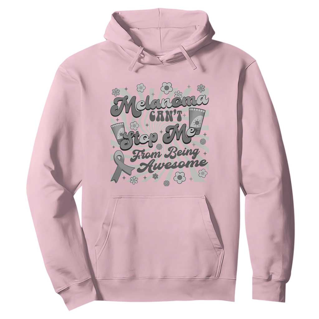 Melanoma Awareness Support Squad Hoodie Melanoma Can't Stop Me TS12 Light Pink Print Your Wear