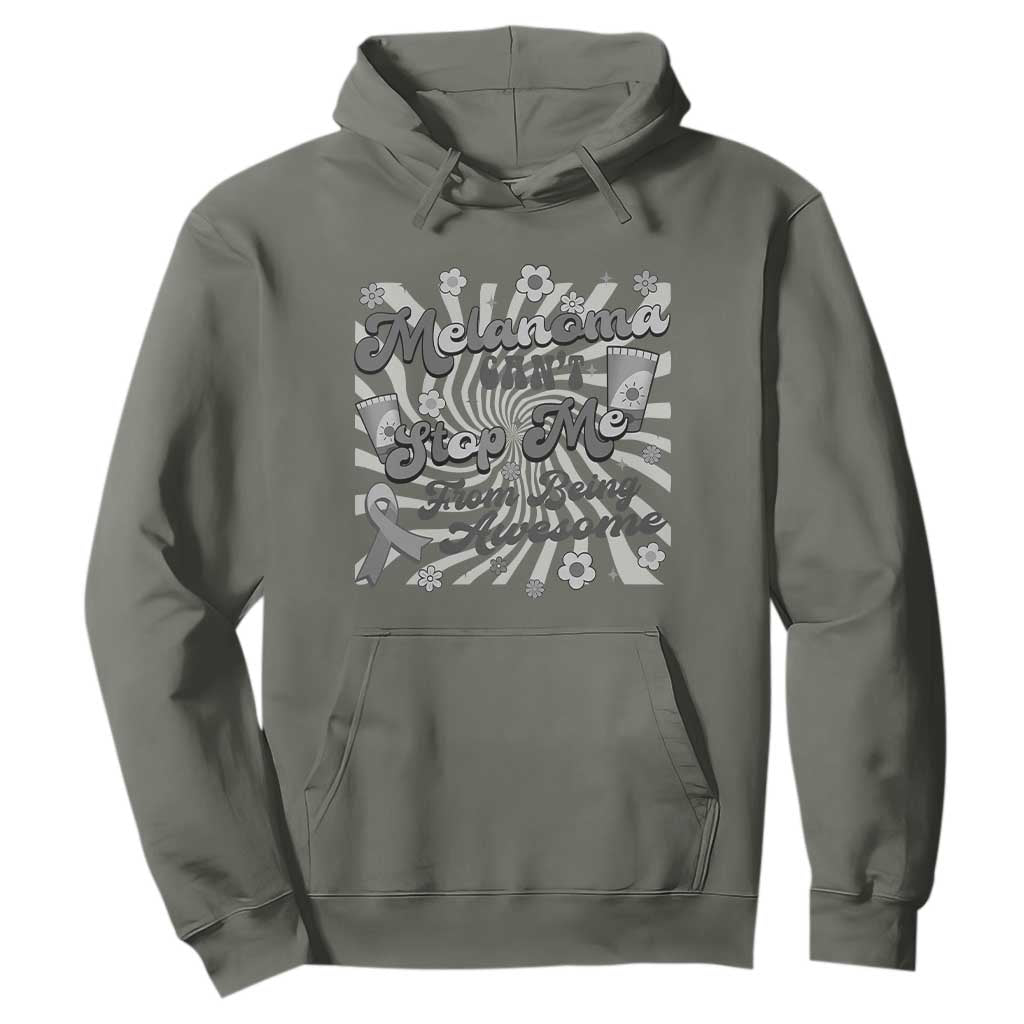 Melanoma Awareness Support Squad Hoodie Melanoma Can't Stop Me TS12 Military Green Print Your Wear