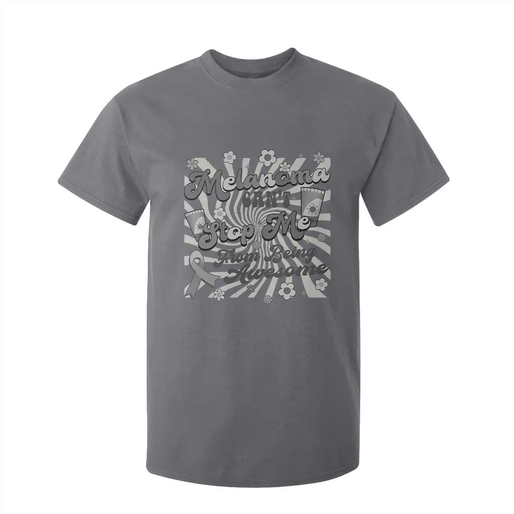 Melanoma Awareness Support Squad T Shirt For Kid Melanoma Can't Stop Me TS12 Charcoal Print Your Wear