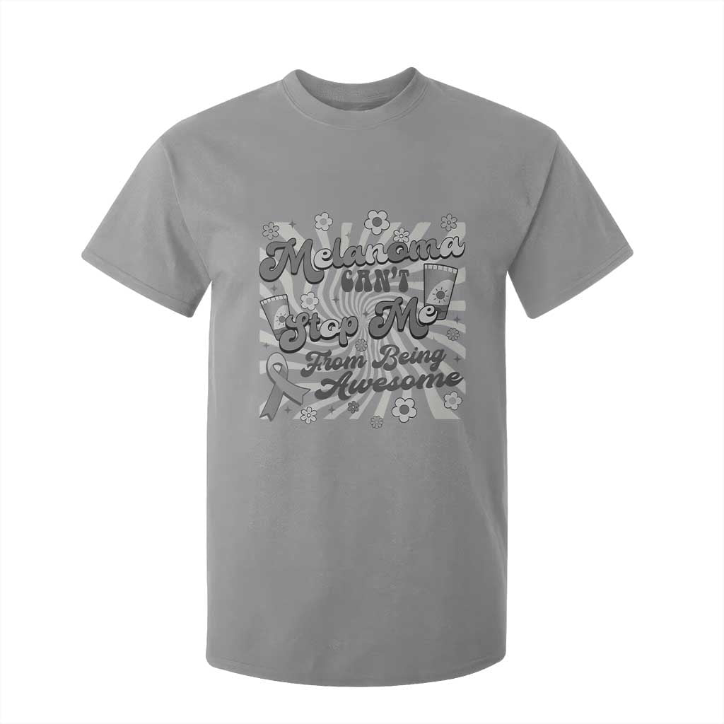Melanoma Awareness Support Squad T Shirt For Kid Melanoma Can't Stop Me TS12 Sport Gray Print Your Wear