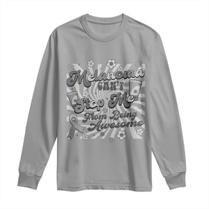 Melanoma Awareness Support Squad Long Sleeve Shirt Melanoma Can't Stop Me TS12 Sport Gray Print Your Wear