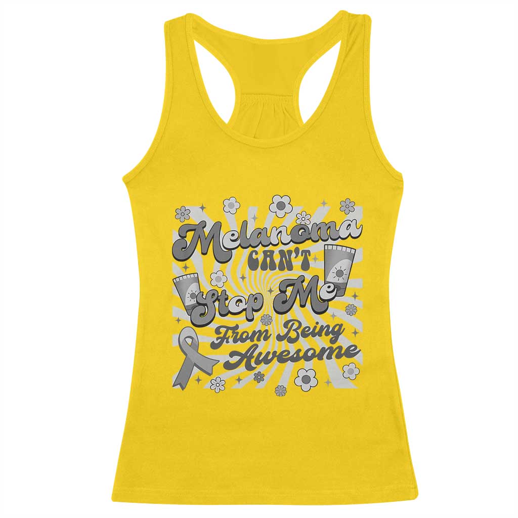 Melanoma Awareness Support Squad Racerback Tank Top Melanoma Can't Stop Me TS12 Daisy Print Your Wear