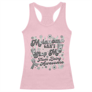 Melanoma Awareness Support Squad Racerback Tank Top Melanoma Can't Stop Me TS12 Light Pink Print Your Wear