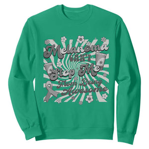 Melanoma Awareness Support Squad Sweatshirt Melanoma Can't Stop Me TS12 Irish Green Print Your Wear