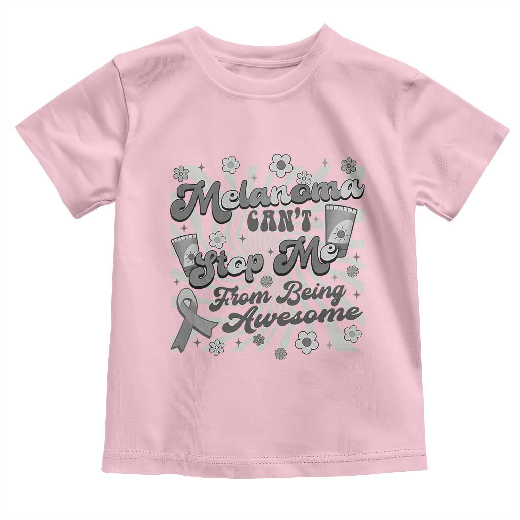Melanoma Awareness Support Squad Toddler T Shirt Melanoma Can't Stop Me TS12 Light Pink Print Your Wear