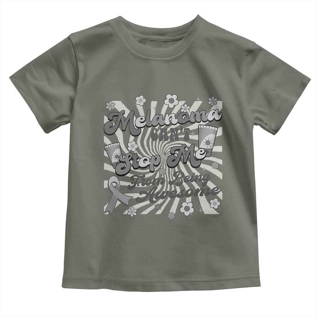 Melanoma Awareness Support Squad Toddler T Shirt Melanoma Can't Stop Me TS12 Military Green Print Your Wear