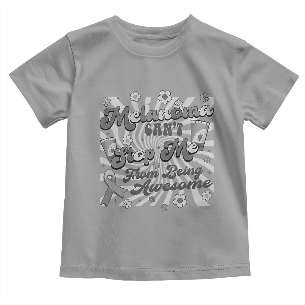 Melanoma Awareness Support Squad Toddler T Shirt Melanoma Can't Stop Me TS12 Sport Gray Print Your Wear