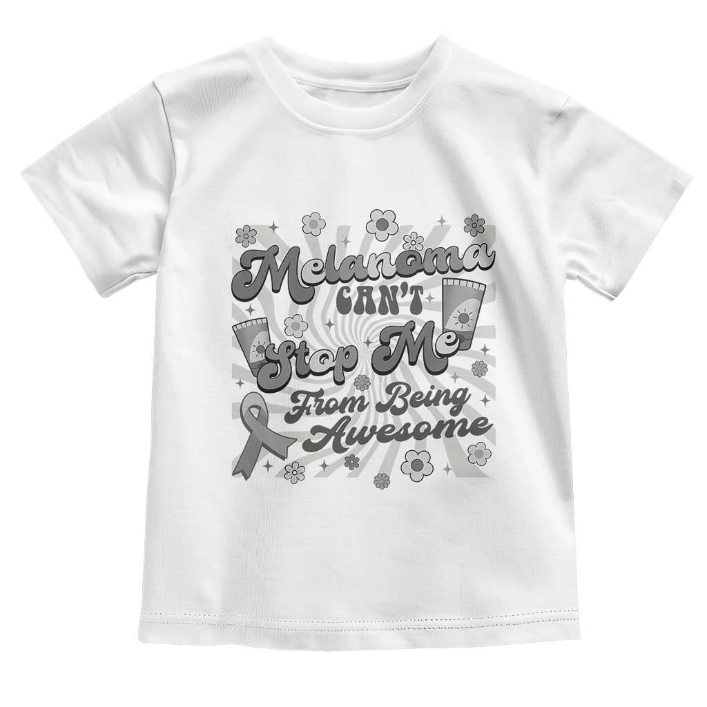 Melanoma Awareness Support Squad Toddler T Shirt Melanoma Can't Stop Me TS12 White Print Your Wear