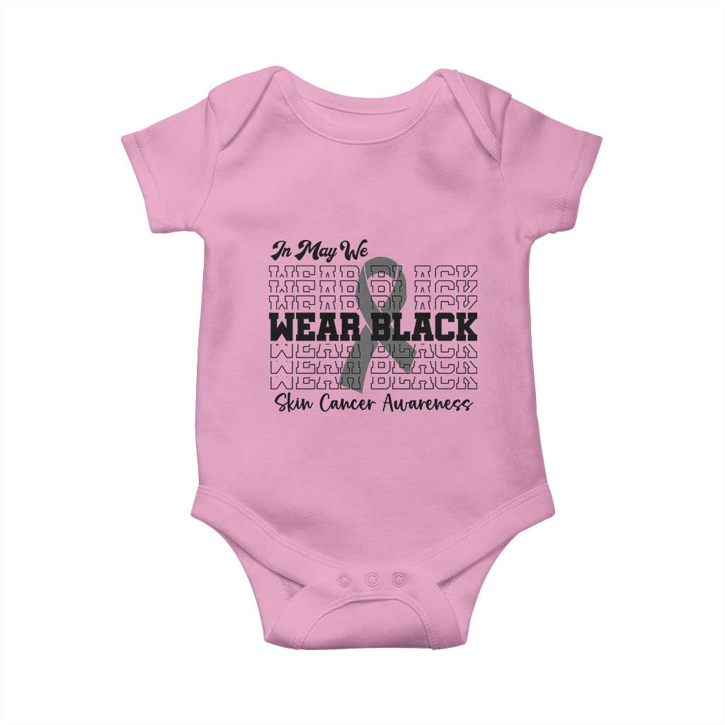 Skin Cancer Awareness Month Baby Onesie In May We Wear Black TS12 Light Pink Print Your Wear
