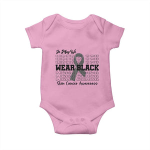 Skin Cancer Awareness Month Baby Onesie In May We Wear Black TS12 Light Pink Print Your Wear