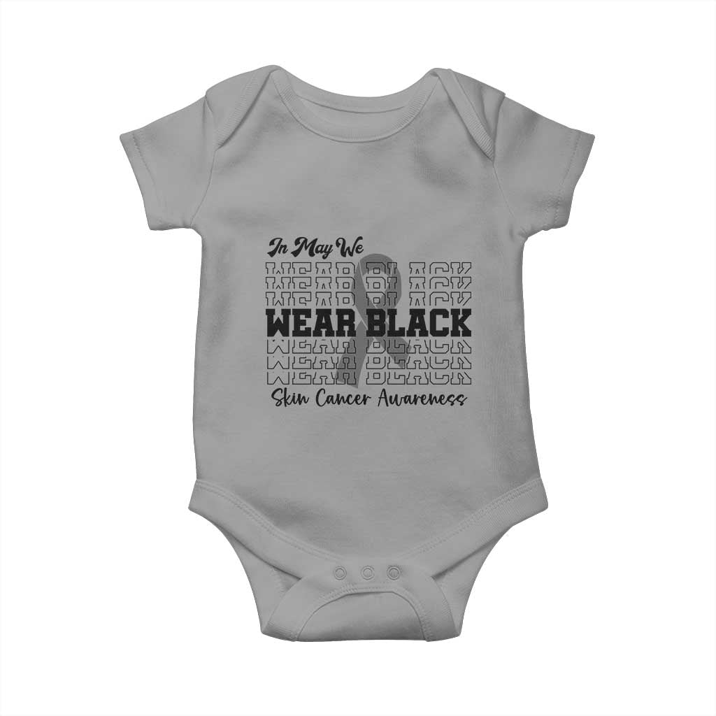 Skin Cancer Awareness Month Baby Onesie In May We Wear Black TS12 Sport Gray Print Your Wear