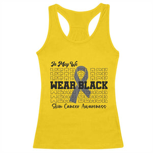 Skin Cancer Awareness Month Racerback Tank Top In May We Wear Black TS12 Daisy Print Your Wear