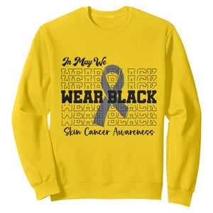 Skin Cancer Awareness Month Sweatshirt In May We Wear Black TS12 Daisy Print Your Wear