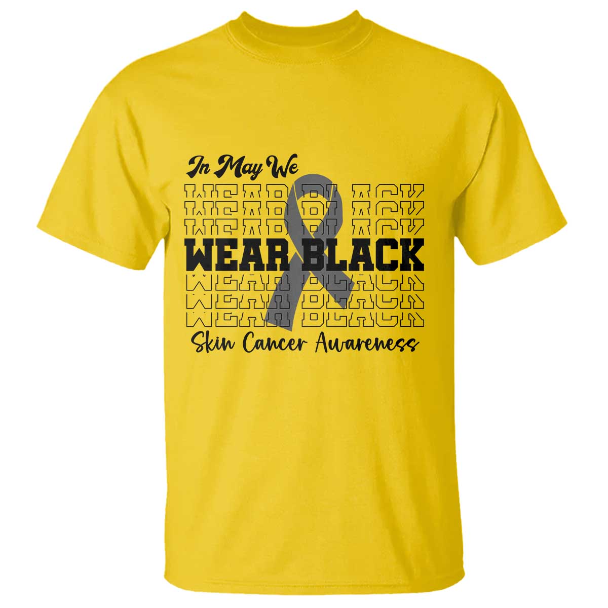 Skin Cancer Awareness Month T Shirt In May We Wear Black TS12 Daisy Print Your Wear