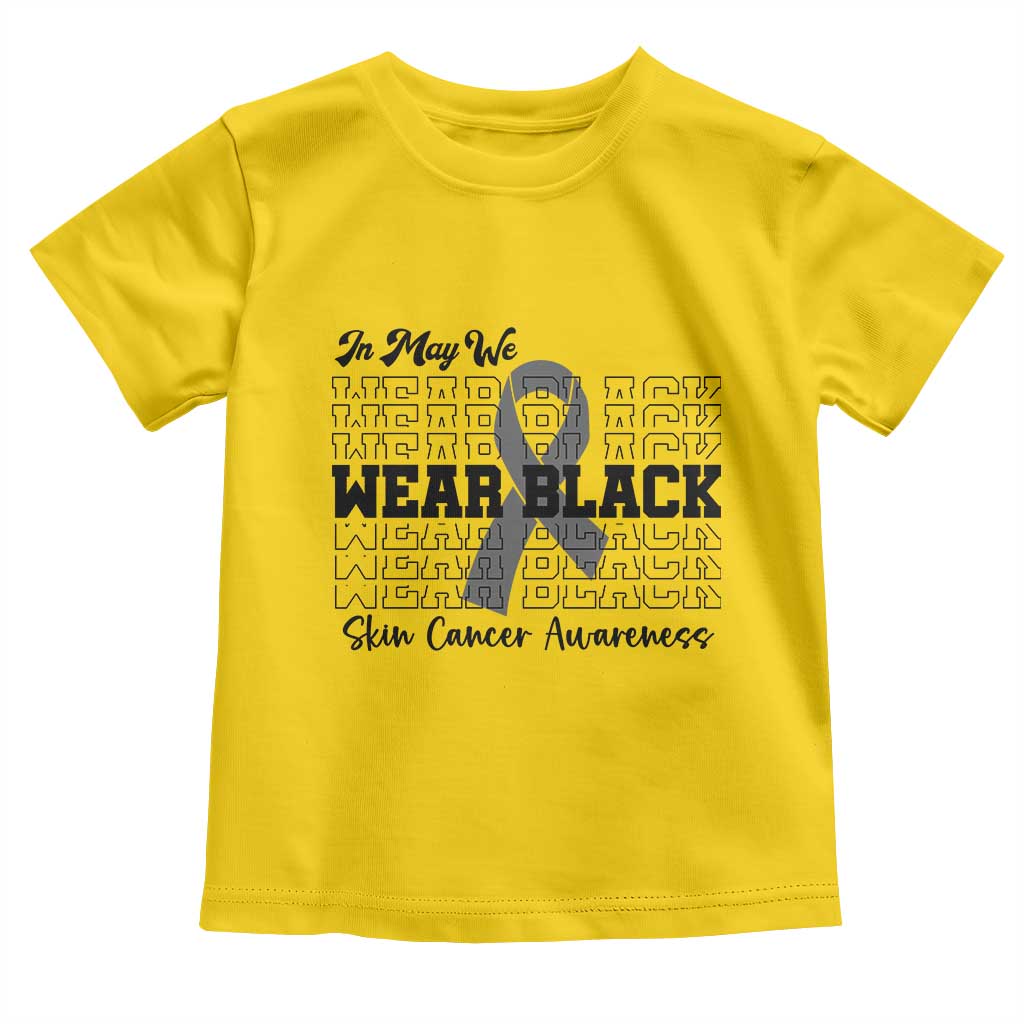 Skin Cancer Awareness Month Toddler T Shirt In May We Wear Black TS12 Daisy Print Your Wear