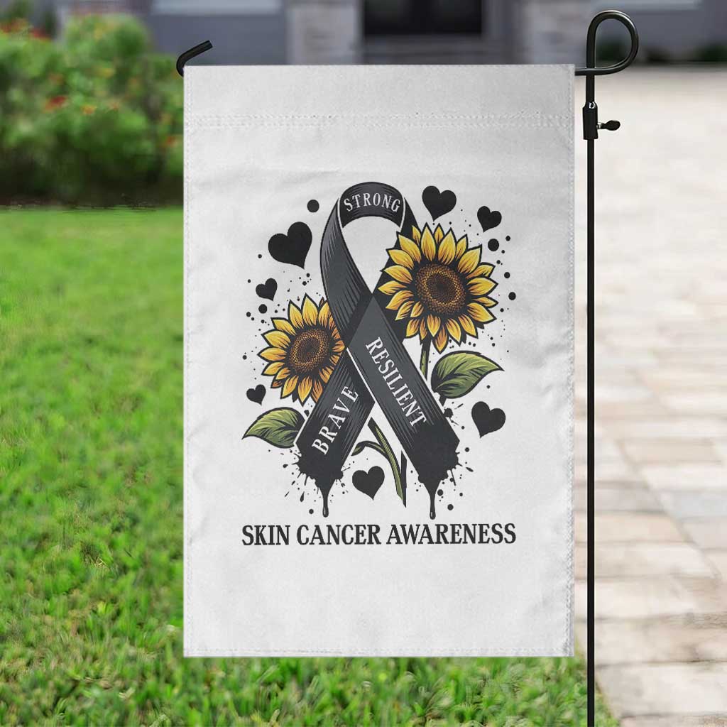 Sunflower Skin Cancer Awareness Garden Flag Brave Strong Resilient TS12 Print Your Wear