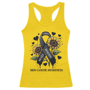 Sunflower Skin Cancer Awareness Racerback Tank Top Brave Strong Resilient TS12 Daisy Print Your Wear
