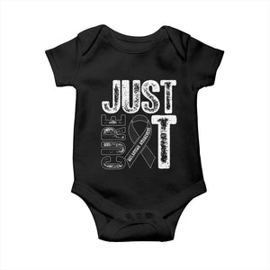 Skin Cancer Warrior Awareness Fighter Baby Onesie Just Cure It TS12 Black Print Your Wear