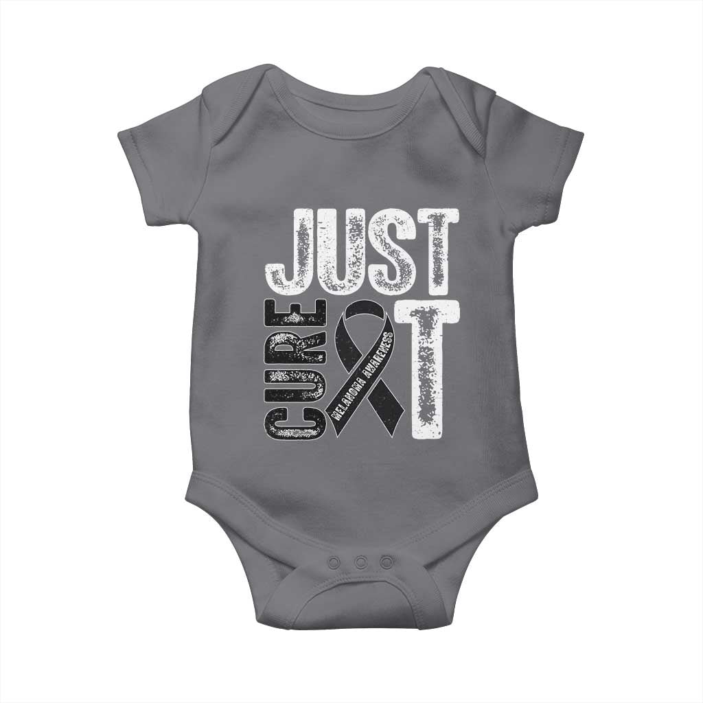 Skin Cancer Warrior Awareness Fighter Baby Onesie Just Cure It TS12 Charcoal Print Your Wear