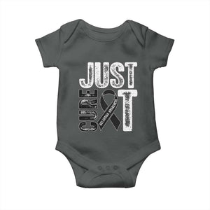 Skin Cancer Warrior Awareness Fighter Baby Onesie Just Cure It TS12 Dark Heather Print Your Wear