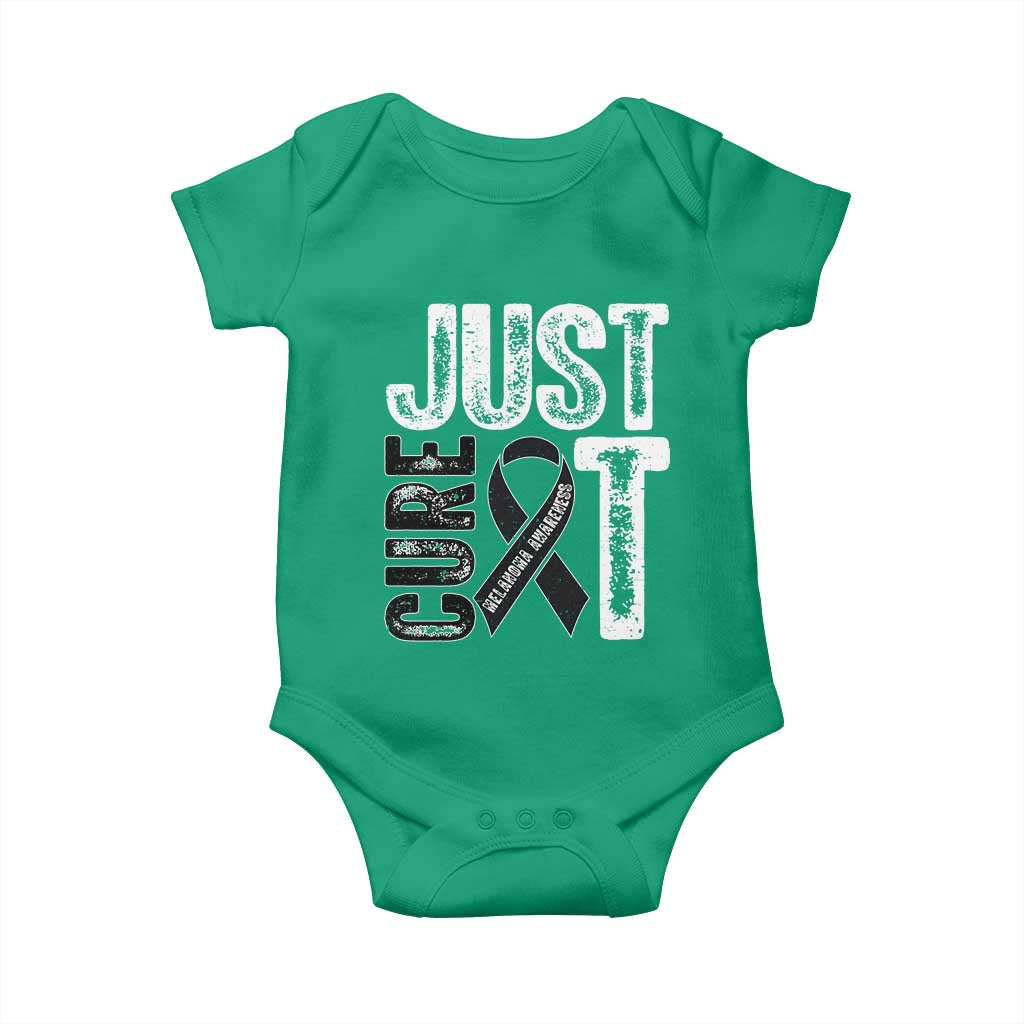Skin Cancer Warrior Awareness Fighter Baby Onesie Just Cure It TS12 Irish Green Print Your Wear