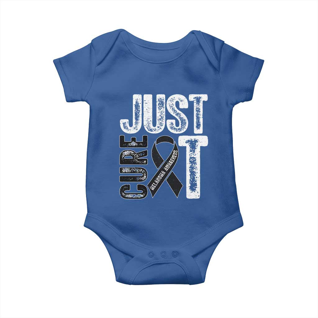Skin Cancer Warrior Awareness Fighter Baby Onesie Just Cure It TS12 Royal Blue Print Your Wear