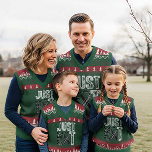 Skin Cancer Warrior Awareness Fighter V-Neck Knit Sweater Vest Just Cure It TS12 Red Green Print Your Wear