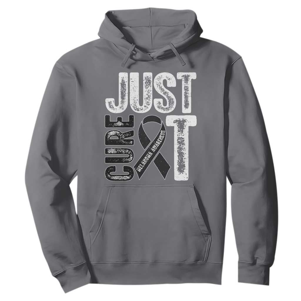 Skin Cancer Warrior Awareness Fighter Hoodie Just Cure It TS12 Charcoal Print Your Wear