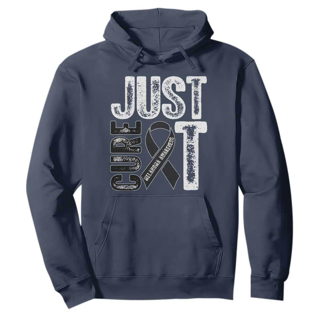 Skin Cancer Warrior Awareness Fighter Hoodie Just Cure It TS12 Navy Print Your Wear