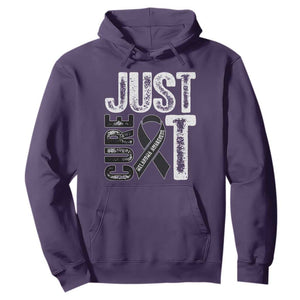 Skin Cancer Warrior Awareness Fighter Hoodie Just Cure It TS12 Purple Print Your Wear